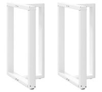 vidaXL Patas para mesa de bar en forma de T (2 unidades), color blanco, 60 x 35 x (90-91) cm, acero