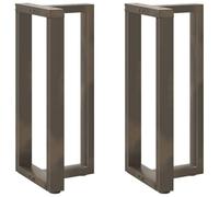vidaXL Patas para Mesa de Bar en Forma de T (2 Unidades), Color Negro, 40 x 35 x (90-91) cm, Acero