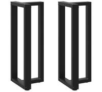 vidaXL Patas para mesa de bar en forma de T (2 unidades), color negro, 50 x 35 x (100-101) cm, acero