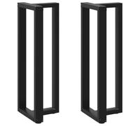 vidaXL Patas para mesa de bar en forma de T (2 unidades), color negro, 50 x 35 x (110-111) cm, acero