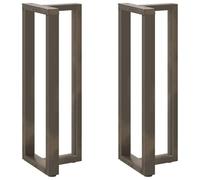 vidaXL Patas para Mesa de Bar en Forma de T (2 Unidades), Color Negro, 50 x 35 x (110-111) cm, Acero
