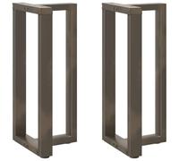 vidaXL Patas para Mesa de Bar en Forma de T (2 Unidades), Color Negro, 50 x 35 x (90-91) cm, Acero
