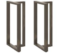 vidaXL Patas para Mesa de Bar en Forma de T (2 Unidades), Color Negro, 60 x 35 x (110-111) cm, Acero