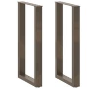 vidaXL Patas para Mesa de Bar en Forma de U (2 Unidades, Acero Natural, 40 x 90-91 cm)