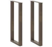 vidaXL Patas para Mesa de Bar en Forma de U (2 Unidades, Acero Natural, 50 x 100-101 cm)