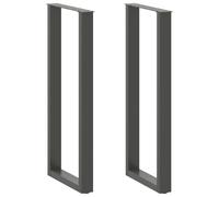 vidaXL Patas para Mesa de Bar en Forma de U (2 Unidades), Antracita, 50 x (110-111) cm, Acero