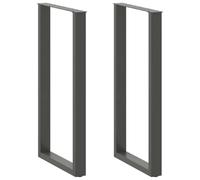 vidaXL Patas para Mesa de Bar en Forma de U (2 Unidades), Antracita, 60 x (110-111) cm, Acero