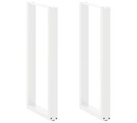 vidaXL Patas para Mesa de Bar en Forma de U (2 Unidades), Color Blanco, 40 x 100-101 cm, Acero
