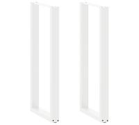 vidaXL Patas para Mesa de Bar en Forma de U (2 Unidades), Color Blanco, 40 x (110-111) cm, Acero