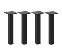 vidaXL Patas para mesa de centro (4 unidades), color negro, 42-44 cm, acero