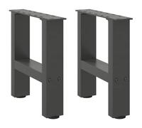 vidaXL Patas para mesa de centro antracita (2 unidades, 40 x 30-31 cm, acero)