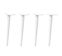 vidaXL Patas para mesa de centro cónicas (4 unidades), color blanco, 42-43 cm, acero