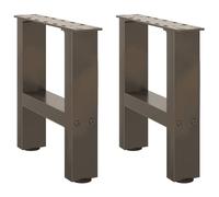 vidaXL Patas para Mesa de Centro de Acero Natural (2 Unidades, 40 x 30-31 cm)