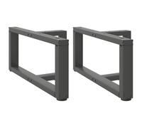 vidaXL Patas para mesa de centro en forma de T (2 unidades), antracita, 60 x 25 x (30-31) cm, acero