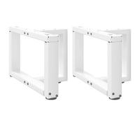 vidaXL Patas para mesa de centro en forma de T (2 unidades), color blanco, 50 x 25 x (30-31) cm, acero