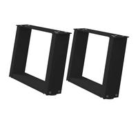 vidaXL Patas para mesa de centro en forma de U (2 unidades), color negro, 40 x (30-31) cm, acero