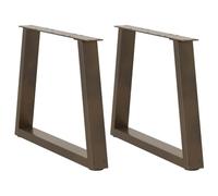 vidaXL Patas para mesa de centro en forma de V (2 unidades, acero natural, 60 x 42-43,3 cm)