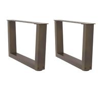 vidaXL Patas para mesa de centro en V, 2 unidades, acero natural, 50 x 30-31,3 cm