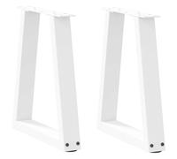 vidaXL Patas para Mesa de Centro en Forma de V (2 Unidades), Color Blanco, 38 x (42-43,3) cm, Acero