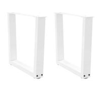 vidaXL Patas para Mesa de Centro en Forma de V (2 Unidades), Color Blanco, 50 x (42-43,3) cm, Acero