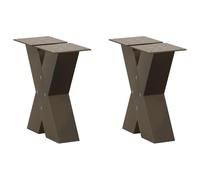 vidaXL Patas para Mesa de Centro en Forma de X (2 Unidades, Acero Natural, 40 x 30-31 cm)
