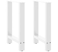 vidaXL Patas para mesa de comedor blancas (2 unidades, 50 x 72-73 cm, acero)