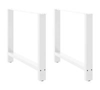 vidaXL Patas para mesa de comedor blancas (2 unidades, 90 x 72-73 cm, acero)