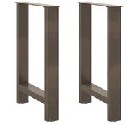 vidaXL Patas para mesa de comedor de acero natural (2 unidades, 50 x 72-73 cm)