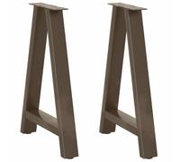 vidaXL Patas para Mesa de Comedor en Forma de A (2 Unidades, 50 x 72-73 cm, Acero)