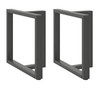 vidaXL Patas para mesa de comedor en forma de T (2 unidades), antracita, 80 x 35 x (72-73) cm, acero