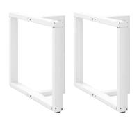 vidaXL Patas para mesa de comedor en forma de T (2 unidades), color blanco, 100 x 35 x (72-73) cm, acero