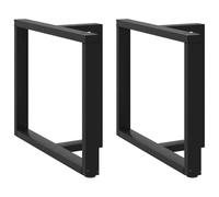 vidaXL Patas para mesa de comedor en forma de T (2 unidades), color negro, 100 x 35 x (72-73) cm, acero