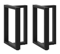 vidaXL Patas para Mesa de Comedor en Forma de T (2 Unidades), Color Negro, 60 x 35 x (72-73) cm, Acero