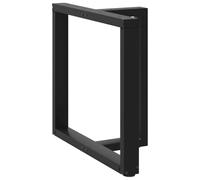 vidaXL Patas para mesa de comedor en forma de T (2 unidades), color negro, 70 x 35 x (72-73) cm, acero