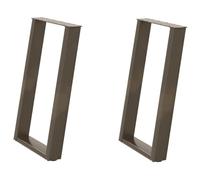 vidaXL Patas para Mesa de Comedor en Forma de U (2 Unidades, Acero Natural, 60 x 72-73 cm)
