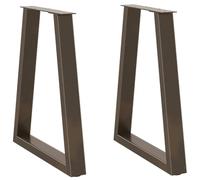 vidaXL Patas para mesa de comedor en forma de V (2 unidades, acero natural, 50 x 72-73,3 cm)