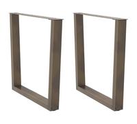 vidaXL Patas para Mesa de Comedor en Forma de V (2 Unidades, Acero Natural, 90 x 72-73,3 cm)