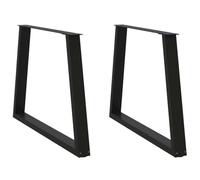 vidaXL Patas para mesa de comedor en forma de V (2 unidades), color negro,