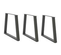 vidaXL Patas para mesa de comedor en forma de V (3 unidades), antracita, 70 x (72-73,3) cm, acero