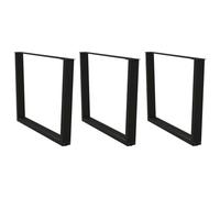 vidaXL Patas para Mesa de Comedor en Forma de V (3 Unidades), Color Negro, 100 x (72-73,3) cm, Acero