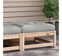 vidaXL Patio Footstool with Cushion Solid Wood Pine
