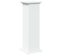 vidaXL Pedestal Expositor con almacenaje Madera Blanco 31x30x90 cm, Vitrina, Pedestal de exposición, Mesa Auxiliar, Armario de exposición, Pedestal