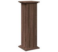 vidaXL Pedestal Expositor con almacenaje marrón Roble 31x30x90 cm, Vitrina, Pedestal de exposición, Mesa Auxiliar, Armario de exposición, Pedestal