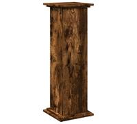 vidaXL Pedestal Expositor con almacenaje Roble Ahumado 31x30x90 cm, Vitrina, Pedestal de exposición, Mesa Auxiliar, Armario de exposición, Pedestal