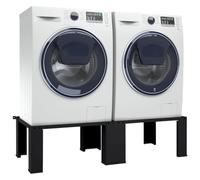 vidaXL Pedestal para Lavadora 2 pcs Negro 64 x 55 x 32.5 cm Acero, Pedestal Rectangular, Resistente para Lavar, Soporte Moderno Elevado, Ideal para tu hogar