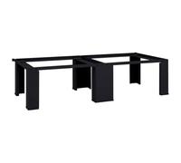 vidaXL Pedestal para Lavadora 2 pcs Negro 64 x 55 x 32.5 cm Acero, Pedestal Rectangular, Resistente para Lavar, Soporte Moderno Elevado, Ideal para tu hogar