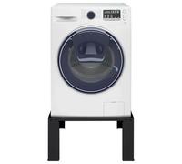 vidaXL Pedestal para Lavadora Negro 64 x 55 x 32.5 cm Acero, Pedestal Rectangular, Resistente para Lavar, Soporte Moderno Elevado, Ideal para tu hogar