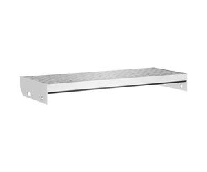 vidaXL Peldaño de Rejilla, Escalón Antideslizante, Peldaño de Escalera de Rejilla, Escalera para Escuela Fábrica Hogar, Acero Galvanizado 60x24x7 cm