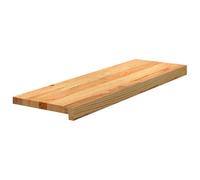 vidaXL Peldaños de escalera 16 uds madera maciza roble marrón claro