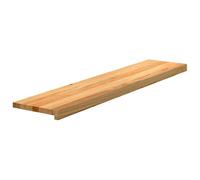 vidaXL Peldaños de escalera 2 uds madera maciza roble marrón claro, peldaño de escalera, peldaño de escalera de roble, alféizar de ventana